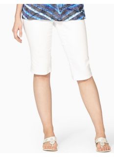 Catherines Plus Size Timeless Fit Color Capri   Womens Size 0X, White