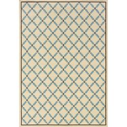 Ivory/blue Outdoor Area Rug (310 X 56)
