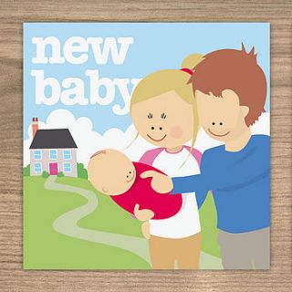 new baby card (also available as a pack of 6 cards) by showler and showler