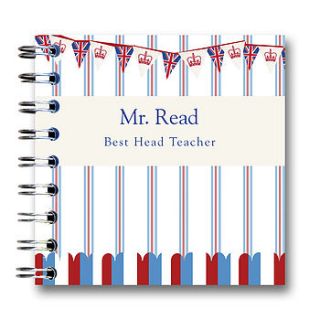 personalised teacher notebook by amanda hancocks