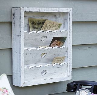 scalloped heart letter rack by retreat home