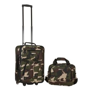 Rockland Deluxe Camouflage 2 piece Lightweight Expandable Carry on Luggage Set
