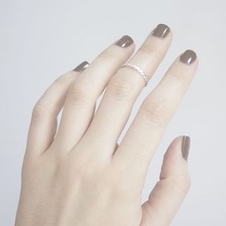 fine silver adjustable twist knuckle ring by chelsey adams