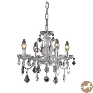 Christopher Knight Home Crystal Four light Chrome Chandelier With Hardwired Switch