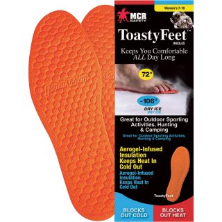 MCR Safety Toasty Feet Insoles — For Women, Model# CPP-B  Antifatigue Soles   Insoles