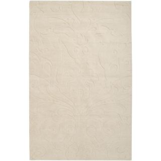 Candice Olson Loomed Ivory Damask Pattern Wool Rug (33 X 53)