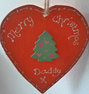personalised christmas wooden gift tag by kitty's
