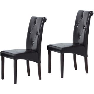 Warehouse Of Tiffany Brown Rubber wood Dining Room Chairs (set Of Four)