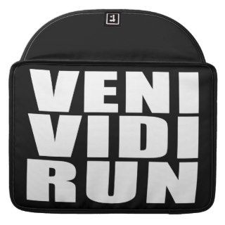 Funny Running Quotes Jokes  Veni Vidi Run Sleeve For MacBooks