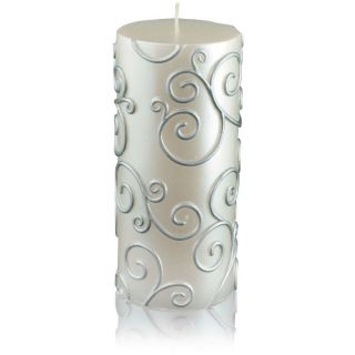 3x6 Inch Scroll Pillar Candles (pack Of 12)
