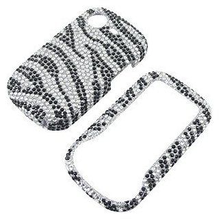 Rhinestones Shield Protector Case for Samsung Strive A687, Zebra Stripes Full Diamond Cell Phones & Accessories