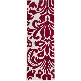 Nuloom Hand tufted Pino Tribal Damask Red Rug (26 X 8)