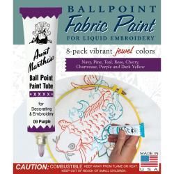 Aunt Martha's Ballpoint Paint Tubes 1 Ounce 8/Pkg   Jewel Colors Decorative Painting