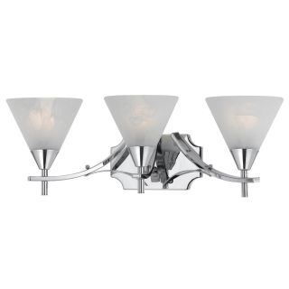 Contemporary 3 Light Bath/sconce In Plated Chrome