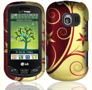 Elegant Swirl Design Hard Case Cover for LG Extravert VN271 Cell Phones & Accessories