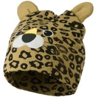 Cute Animal Beanie   Leopard OSFM at  Mens Clothing store Skull Caps