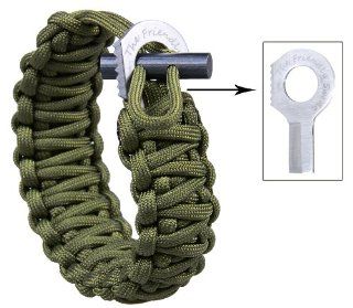 The Friendly Swede Adjustable Premium Paracord Bracelet with Fire Starter and Sharp Eye Knife. Sports & Outdoors