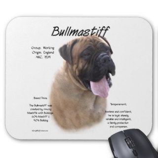 Bullmastiff (fawn) History Design Mousepad