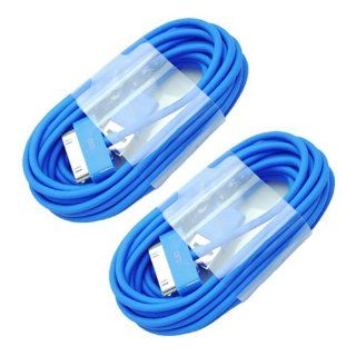 ELONGPRO 2PCS 3M 10ft USB Sync Cable Cord for Apple iPad 1 2 iPod 4G iPhone 4 4s (Light Blue) A03 Cell Phones & Accessories