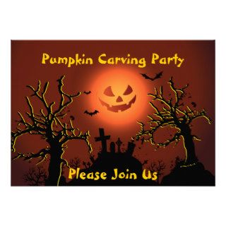 Halloween Pumpkin Carving Party Invitation