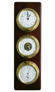 Fischer 1538 22 Weather Center with Temperature & Humidity, Quartz Clock, Barometer  Weather Stations  Patio, Lawn & Garden