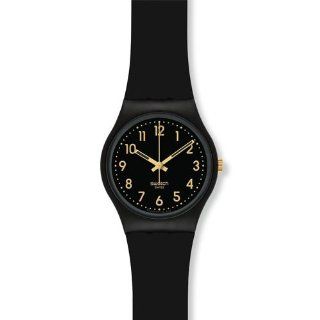 Swatch GB274 Golden Tac Black Gold Analog Dial Silicone Strap Unisex Watch NEW Swatch Watches