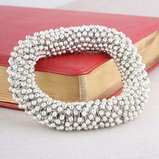 silver bead bracelet by baronessa