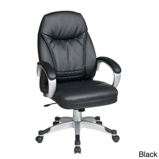 Office Star Products Work Smart High Back Contour Seat And Back Faux Leather Chair