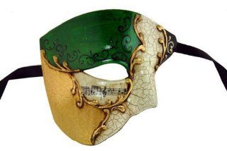 Shop Half Musical Style Mask for Men Mardi Gras Mens Masquerade Mask Collection (Green) at the  Home Dcor Store