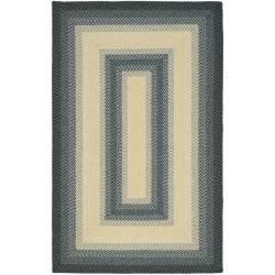 Hand woven Reversible Multicolor Braided Rug (8 X 10)
