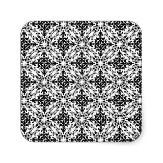 Vintage Black & White Damask Pattern #2 Stickers