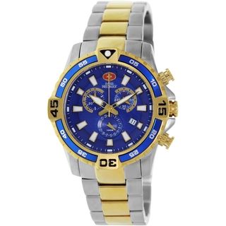 Swiss Precimax Men's Falcon Pro Two tone Stainless Steel Blue Dial Swiss Chronograph Watch Swiss Precimax Men's More Brands Watches