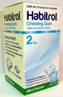 3 boxes Habitrol Nicotine Gum, 2mg MINT flavor COATED gum. 288 Pieces Health & Personal Care