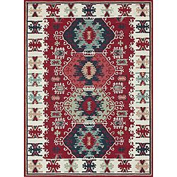 Hand hooked Rancho Red Rug (5 X 76)