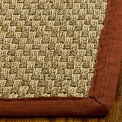 Handwoven Sisal Natural/red Seagrass Area Rug (6 X 9)