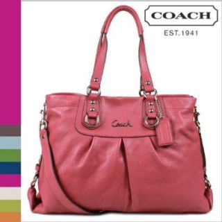 Coach Signature F15513 Ashley Leather Carryall Handbag (Ginger Beet) Retail $398 Shoes
