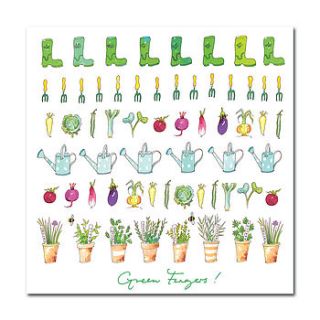 green fingers greetings card by sophie allport