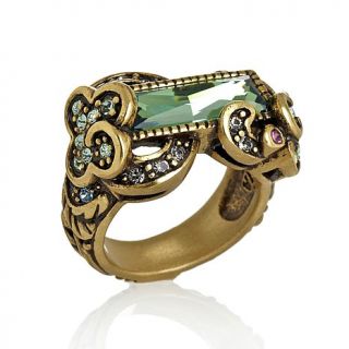 Heidi Daus "Baguette Brilliance" Crystal Accented East/West Ring