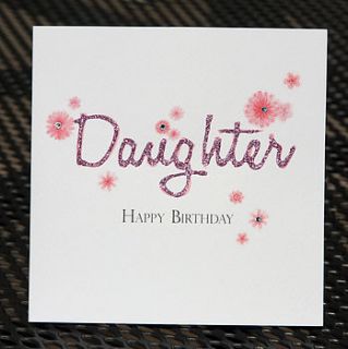 'daughter happy birthday' card by white mink