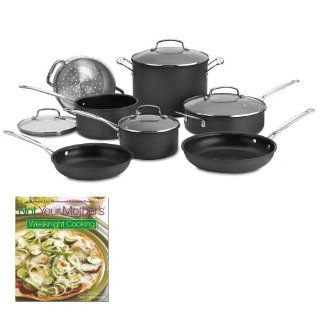 Cuisinart 66 11 Chef's Classic Nonstick Hard Anodized 11 Piece Cookware Set with Not Your Mother's Weeknight Cooking Cuisinart Green Gourmet Cookware Set Kitchen & Dining