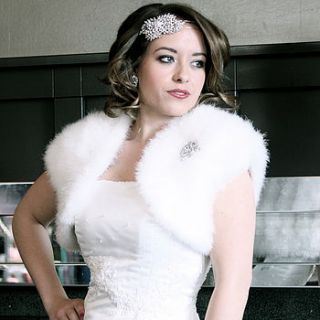 marabou feather bolero by wonderful wraps