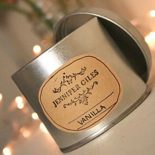 vanilla scented hand poured candle by jennifer giles