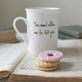 personalised mr darcy's proposal mug by mr teacup
