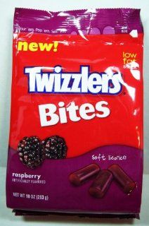Twizzlers Raspberry Soft Licorice Bites, 10 oz (283 g) Bag  Licorice Candy  Grocery & Gourmet Food