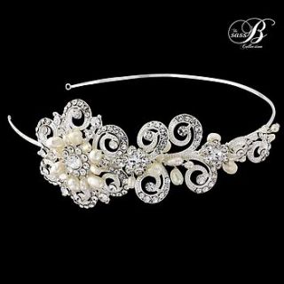 cecilia crystal and pearl headband by anusha