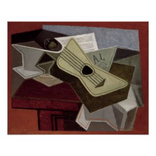 Guitar and Newspaper, 1925 Posters