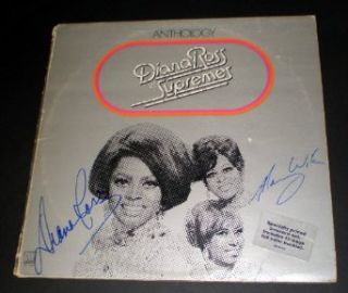 Diana Ross Mary Wilson The Supremes Autographed Anthology Album Diana Ross Entertainment Collectibles