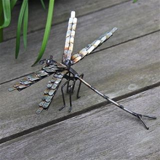 metal dragonfly garden decoration by london garden trading
