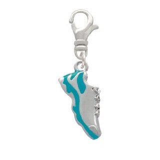 Running Shoe Teal Clip On Charm [Jewelry] Delight Jewelry Clasp Style Charms Jewelry