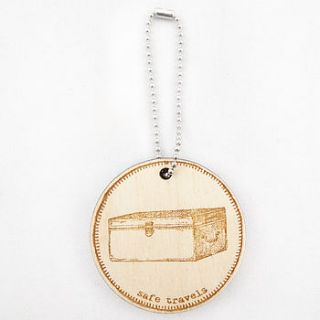 'safe travels' token charm / keyring by wue